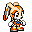 Some variation of cream the rabbit!
